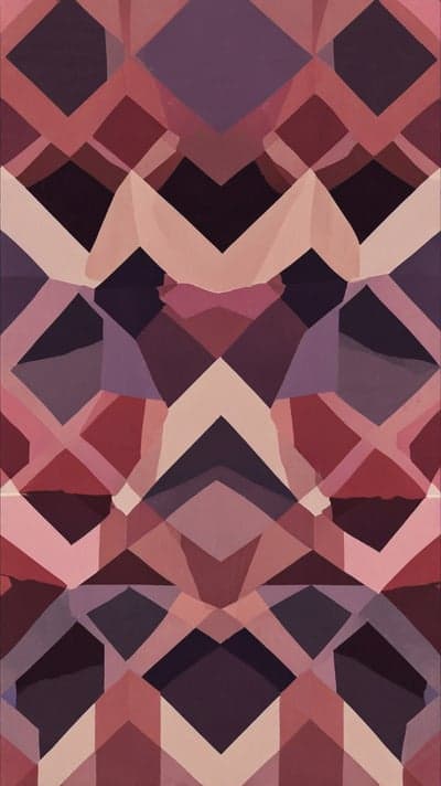 Violet and Rose Symmetrical Geometric Prism Phone Wallpaper