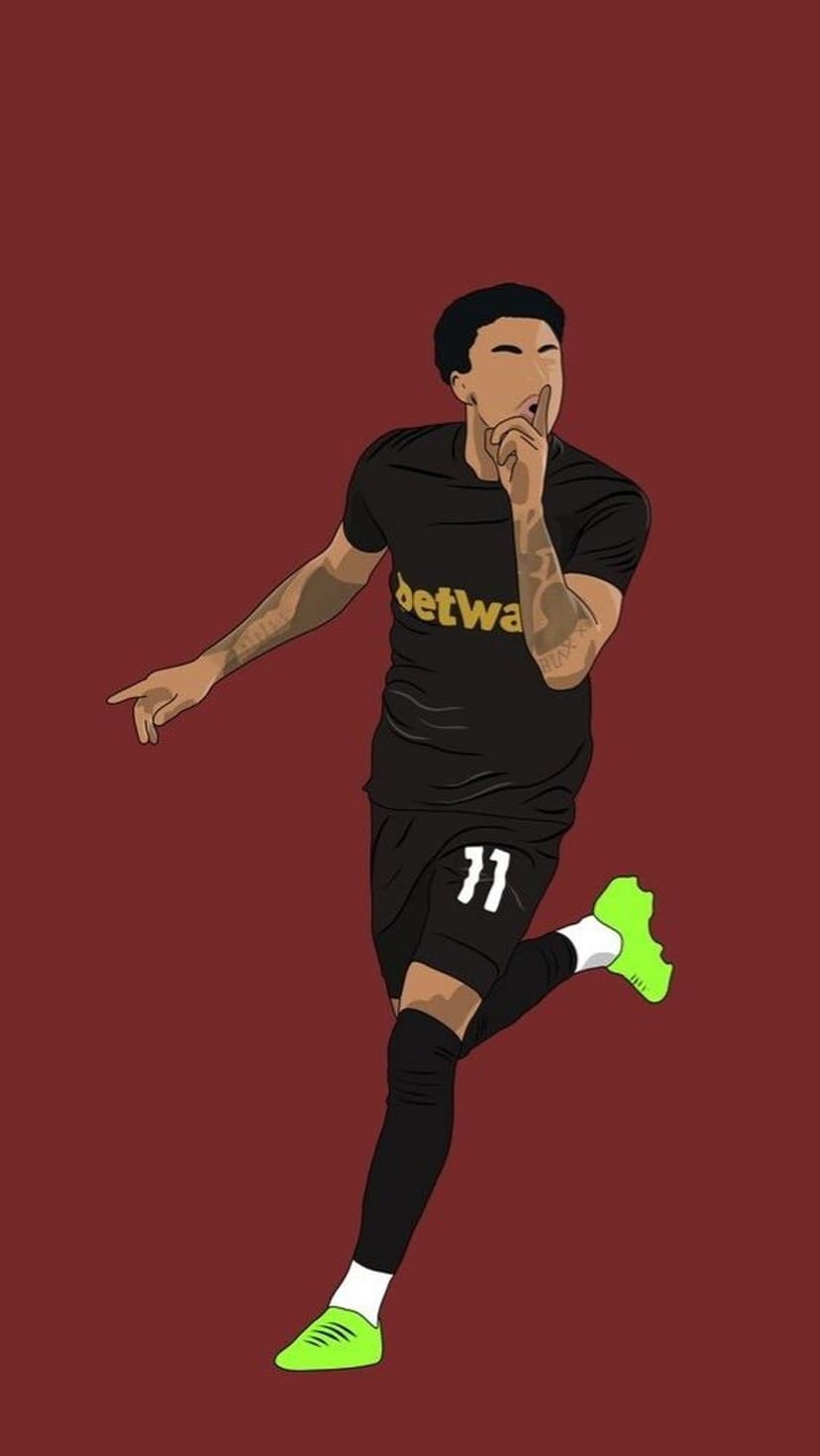 Soccer player with arm tattoos and neon green shoes shushing while running on a dark reddish-brown background.