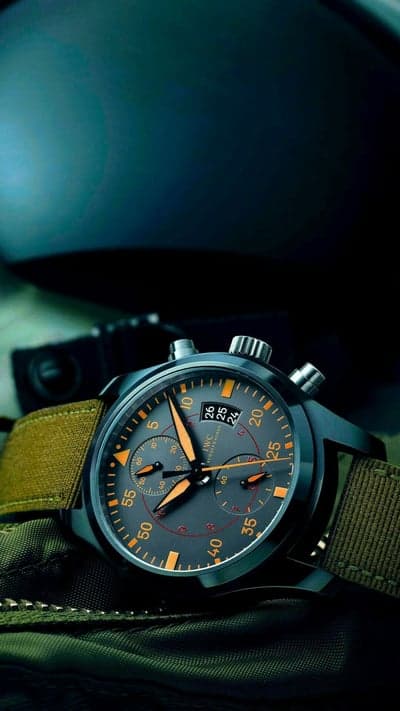 IWC Pilot's Watch Chronograph on Green Strap