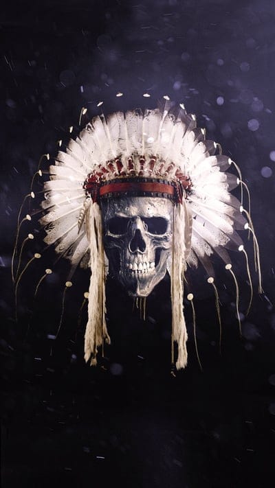 Skull, dark, native american