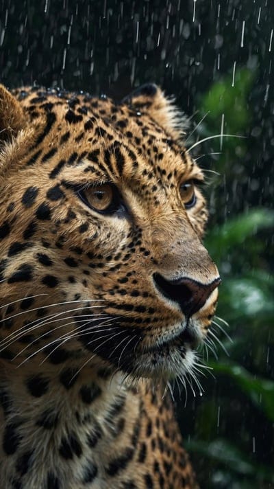Leopard,Dark,Animal,Rain,Sad Vibe,Aesthetic,Lone,8k wallpaper,4k wallpaper,hd backgrounds,hq wallpapers,wallpapers,aesthetic wallpapers,Drenched,Closeup