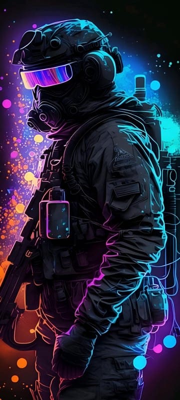 police,warrior,purpleneon,helmet,mask,neon,boy,attitude