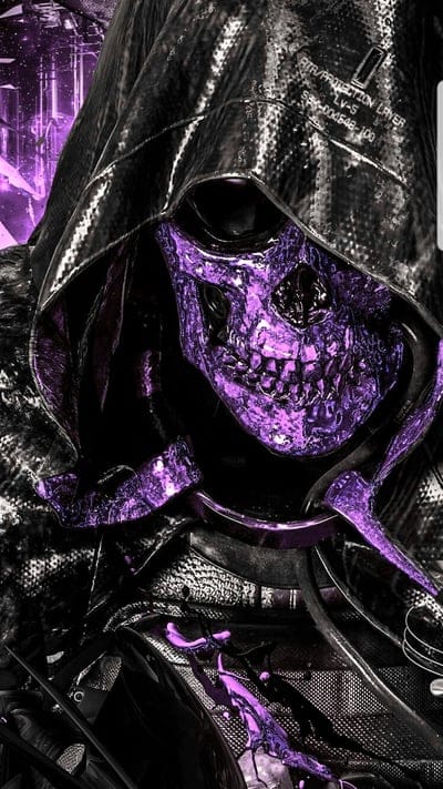 Purple skull, purple, skull