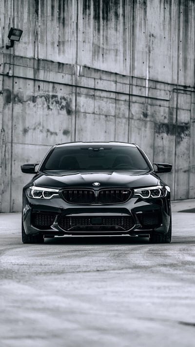 BMW M5, f90, sedan, tuning, black, front, luxury, car, vehicle, mobile wallpaper, android wallpaper, iPhone wallpaper, phone wallpaper