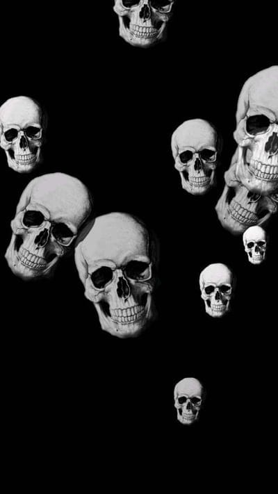 Skulls,black
