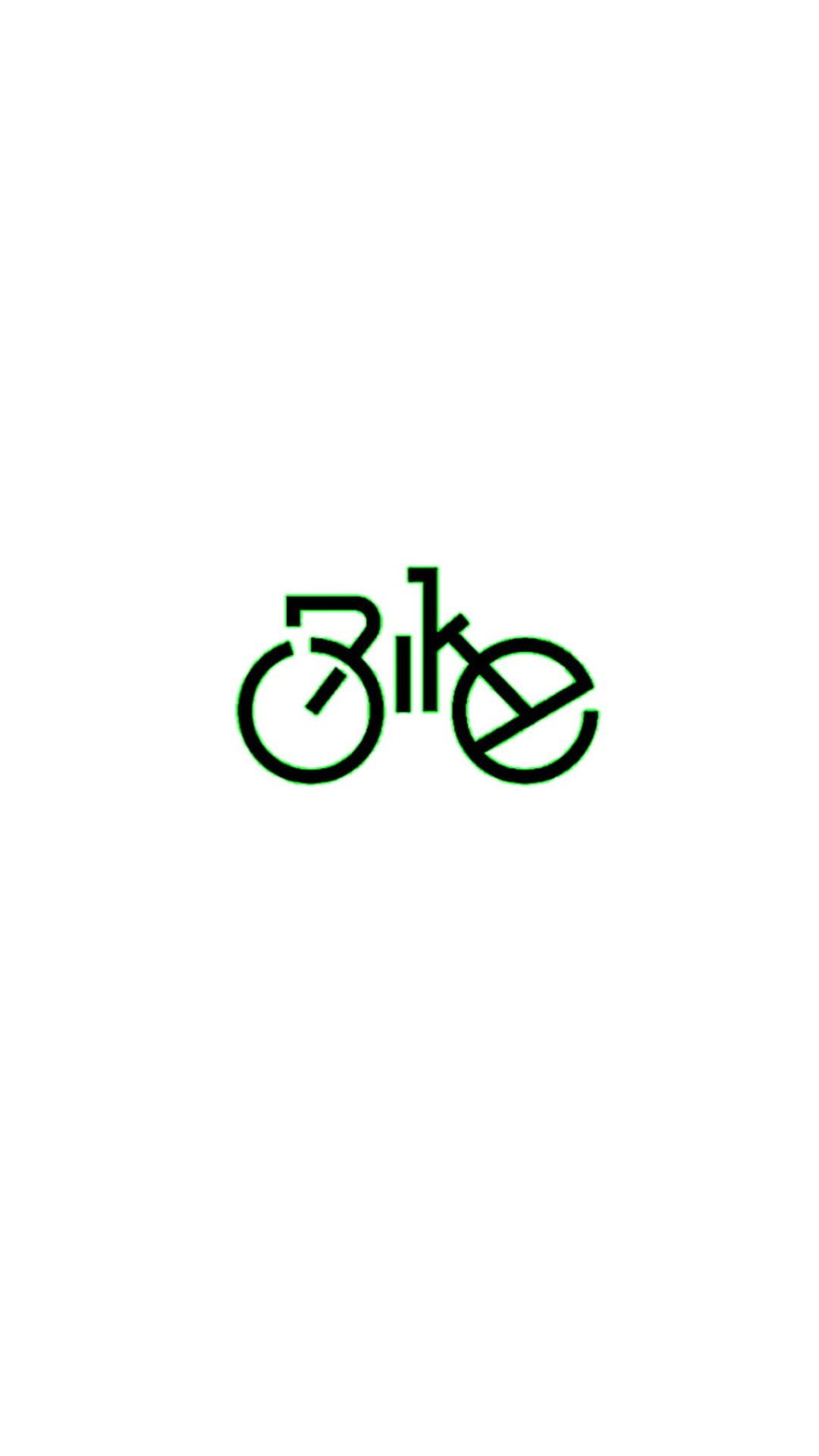 Bicycle logo spelling the word Bike using circular wheels and linear frame elements in a minimalist vector style.