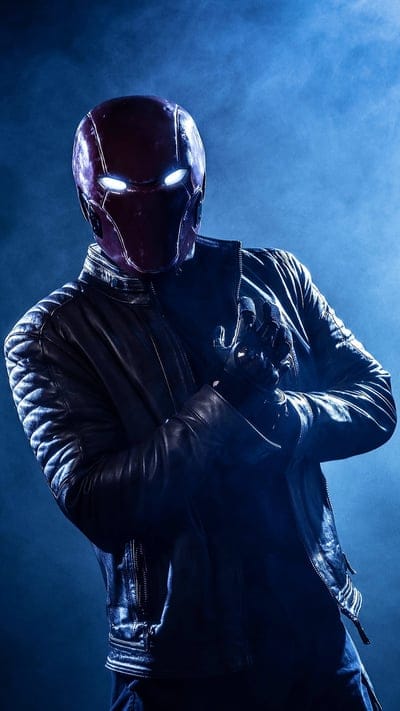 Red Hood, blue, hero, leather jacket, super