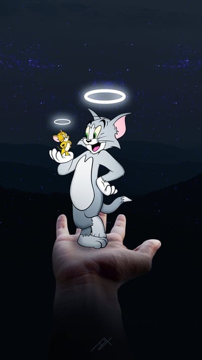 Tom and jerry v2, black, cartoon, childhood, hand, jerry, manipulation, tom, v2, version