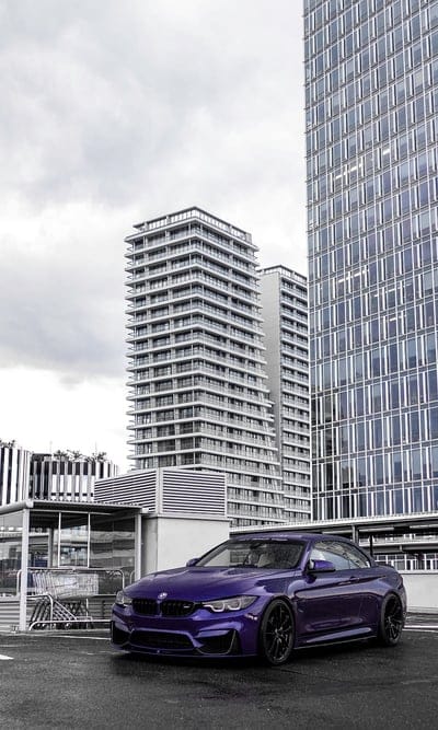 bmw, car, purple, parking, mobile wallpaper, android wallpaper, iPhone wallpaper, phone wallpaper