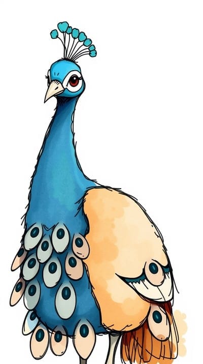 Peacock,Bird,Sketch,Hand Drawn,Color Sketch,Hd Backgrounds,Hd Wallpapers,4k wallpapers,8k wallpapers,High Quality,Hand Made,Elegant,Beautiful,Colorful