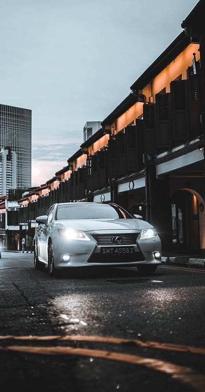 lexus, car, white, street, city, mobile wallpaper, android wallpaper, iPhone wallpaper, phone wallpaper