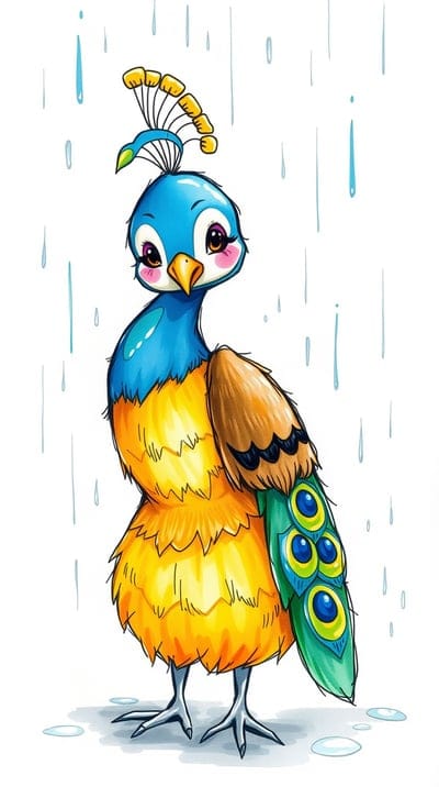 Peacock,Bird,Sketch,Hand Drawn,Color Sketch,Hd Backgrounds,Hd Wallpapers,4k wallpapers,8k wallpapers,High Quality,Hand Made,Elegant,Beautiful,Colorful