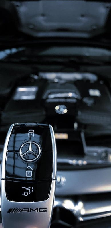 Mercedes Benz, amg, black, car, engine, key, mobile wallpaper, android wallpaper, iPhone wallpaper, phone wallpaper