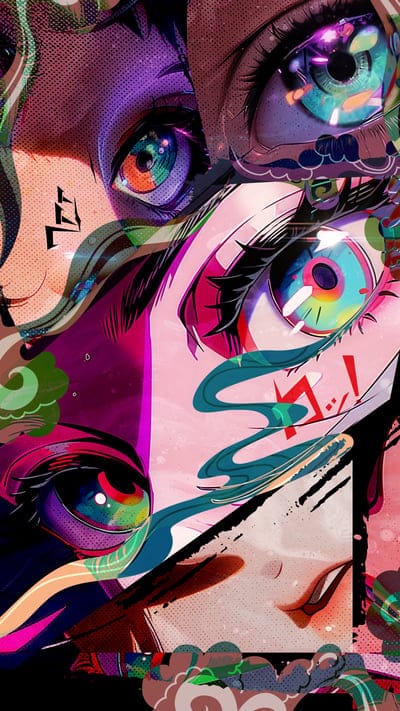 eyes,glare,faces,collage,anime,art