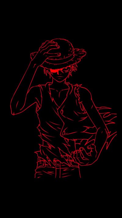 anime, anime boys, Monkey D. Luffy, One Piece, red