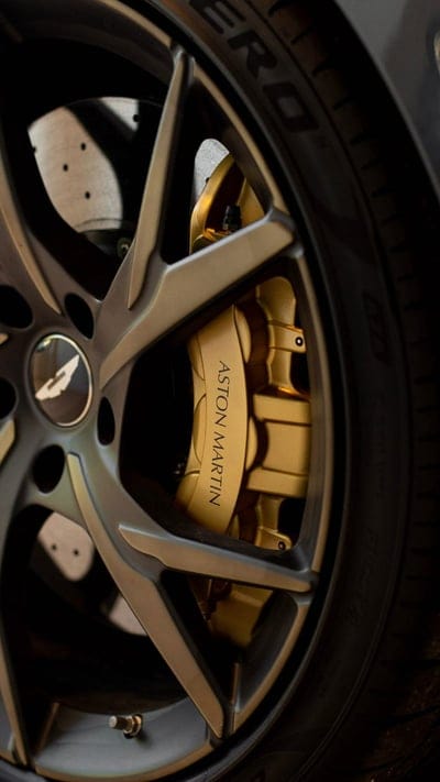 Aston Martin wheels, car, gold, new, esports, supercar, wheel, mobile wallpaper, android wallpaper, iPhone wallpaper, phone wallpaper