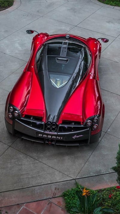 Cherry Red, pagani, huayra, car, hypercar, supercar, sports, america, new, mobile wallpaper, android wallpaper, iPhone wallpaper, phone wallpaper