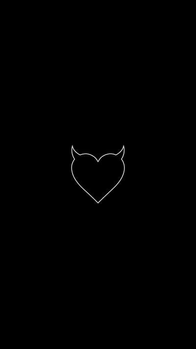 heart,love,horns,black,minimalism