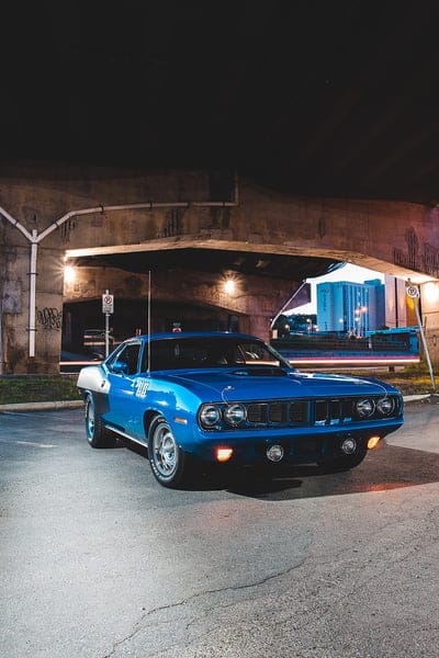 car, side view, blue, headlights, glow, mobile wallpaper, android wallpaper, iPhone wallpaper, phone wallpaper
