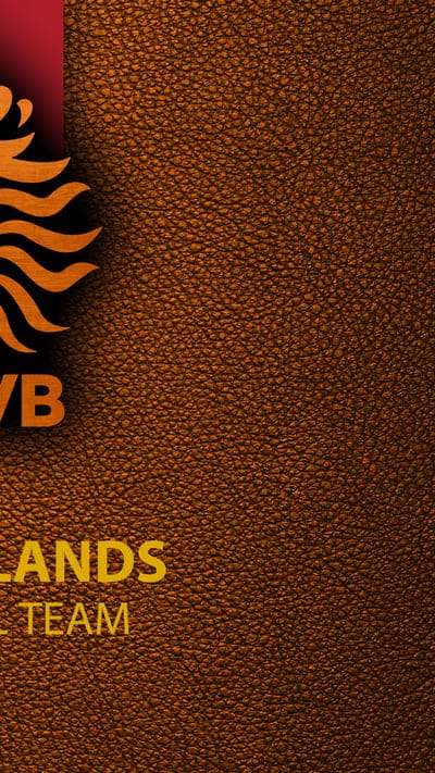 Netherlands national football team leather texture, emblem, logo, football, Netherlands