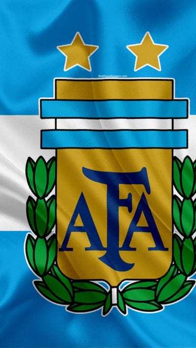 Argentina national football team, logo, emblem, flag of Argentina, football federation, World Championship, football, silk texture