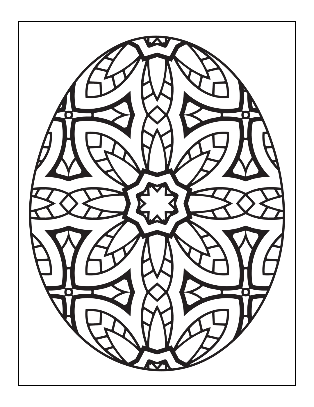 Geometric mandala pattern with symmetrical gray petals and diamond shapes centered on a solid black background.