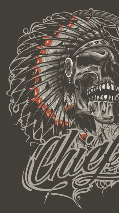 Skull Chief,abstract,art,desing,illustration