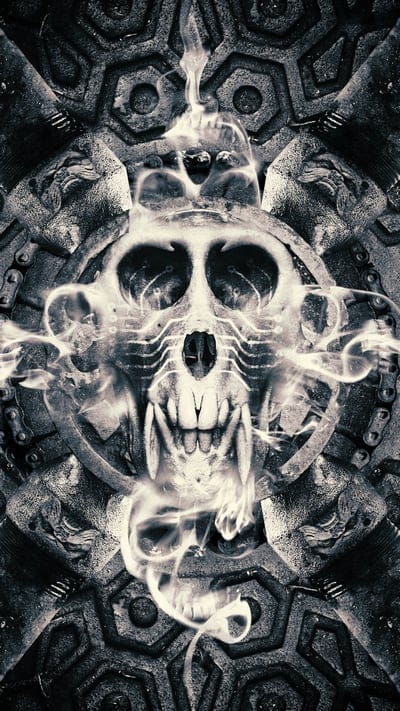 Mechanical Hell 2,hell, Damian, beautiful,dark,devil, evil, futuristic, goth, gothic, heavy metal, horror, macabre, metal, monkey, monkey skull, rock, scary,skull, skulls, spooky
