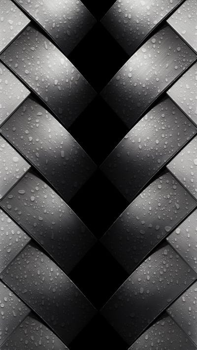 braided,tilted,drops,gray