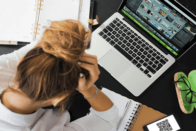 stressed woman, working late, laptop, messy desk, overwhelmed, deadline, work from home, burnout, student, freelancer, office chaos, tired, frustrated, remote work, business, technology, workspace, study, information overload, pressure, exhausted, concentration, digital nomad