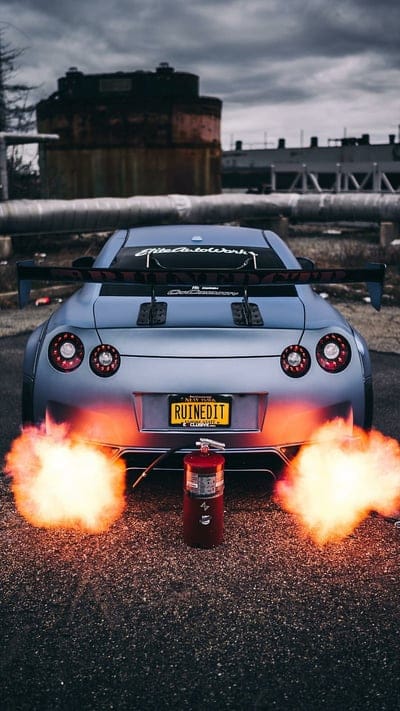 Braap braap, nissan, gtr, fire, car, supercar, sports, america, new, japon, mobile wallpaper, android wallpaper, iPhone wallpaper, phone wallpaper