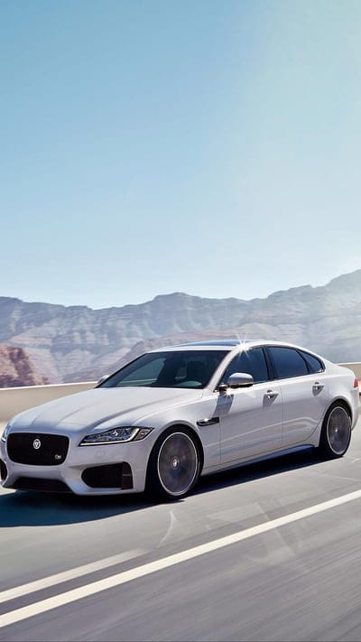 White Jaguar Car, white car, mobile wallpaper, android wallpaper, iPhone wallpaper, phone wallpaper