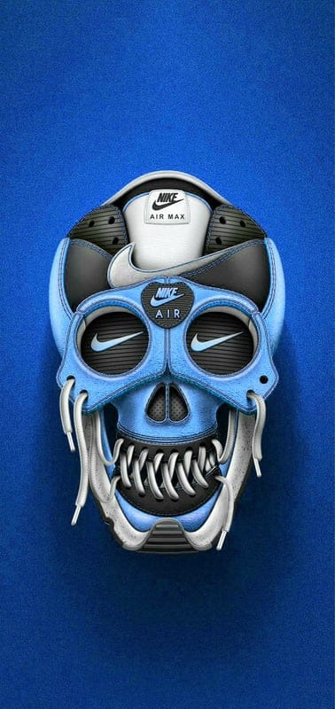skull,blue,nike,logo,check mark