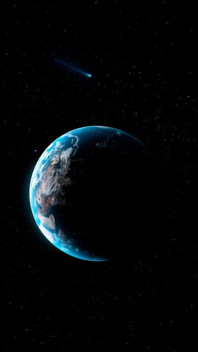 earth,planet,comet,stars,space
