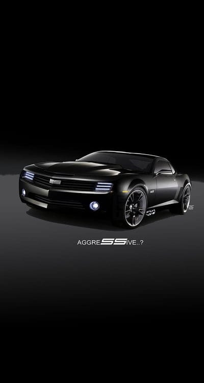 Camaro SS, 929, black, car, chevy, dark, muscle, street, theme, mobile wallpaper, android wallpaper, iPhone wallpaper, phone wallpaper