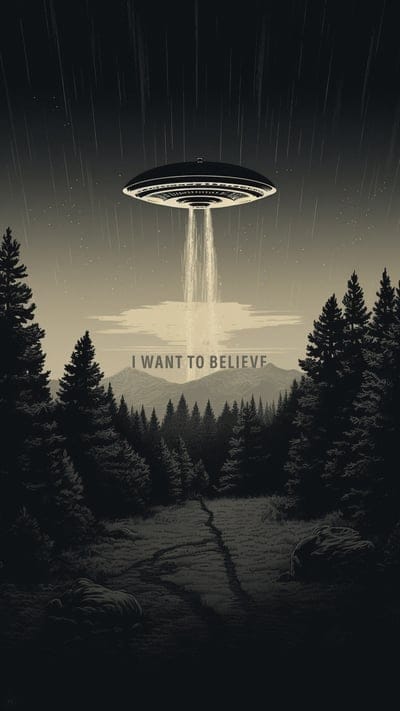 spaceship,ufo,rays,forest,field,inscription,word