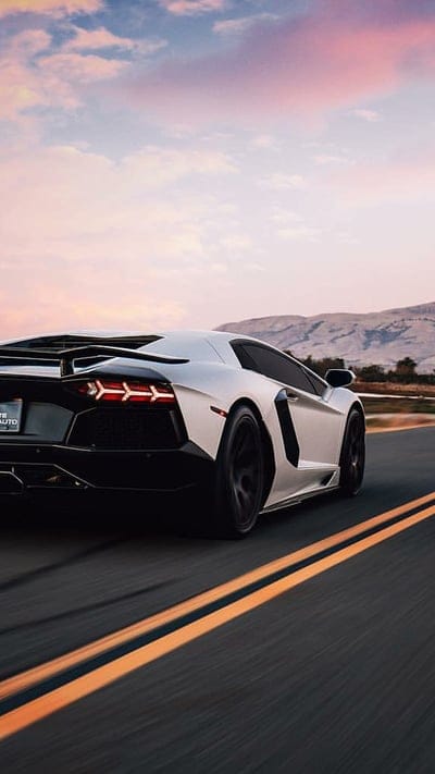 Straight roads, lamborghini, lambo, aventador, white, car, hypercar, supercar, rich, luxury, mobile wallpaper, android wallpaper, iPhone wallpaper, phone wallpaper