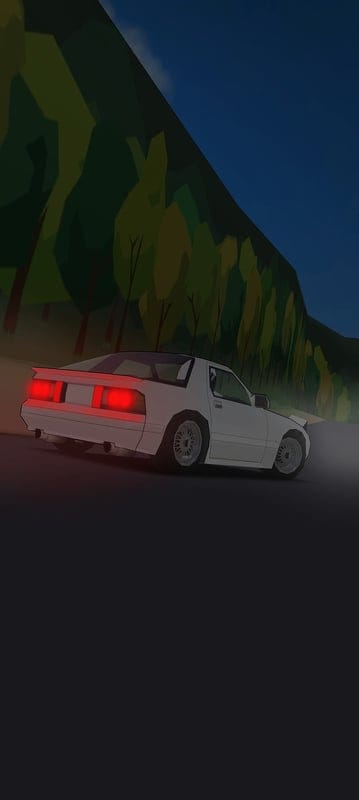 Mazda RX-7 FC3S, car, drift, fr legends, japon, lights, magic, night, rx7, sportcar, mobile wallpaper, android wallpaper, iPhone wallpaper, phone wallpaper
