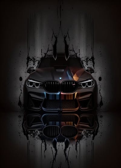 bmw,car,reflection,ink,ai,art