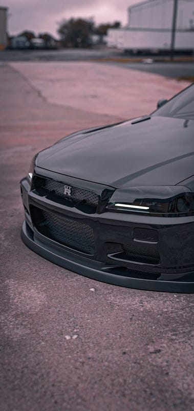 Nissan gtr r34, black, car, carros, mobile wallpaper, android wallpaper, iPhone wallpaper, phone wallpaper