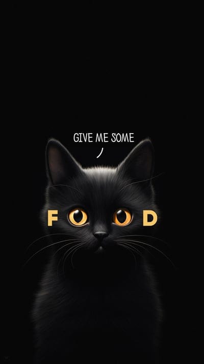 kitten,cat,food,black,pet,inscription,words