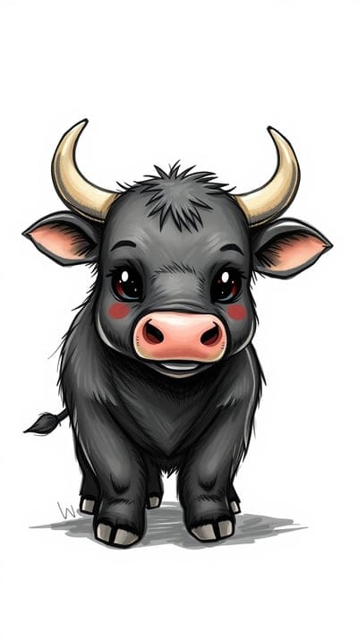 Animal,Sketch,Hand Drawn,Color Sketch,Hd Backgrounds,Hd Wallpapers,4k wallpapers,8k wallpapers,High Quality,Hand Made,Bull