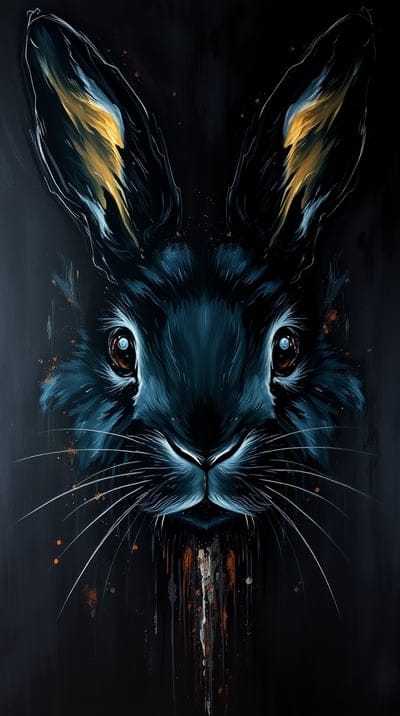 Rabbiyt,Black,Cool,Acrylic,Paint,Colorful,Closeup,Animals,8k wallpapers,4k wallpapers,Hd backgrounds,hq backgrounds,wallpaper,acrylic Paint