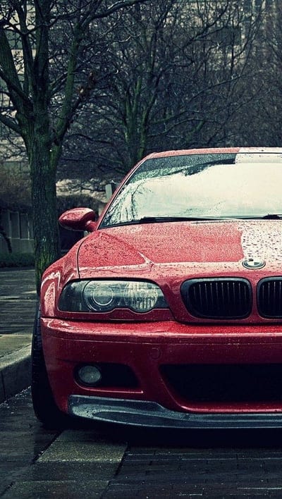 Bmw M3 E46, car, rain, red, mobile wallpaper, android wallpaper, iPhone wallpaper, phone wallpaper 