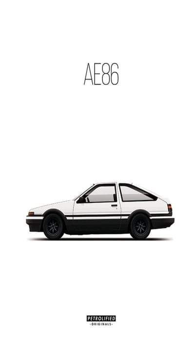 AE86, car, carros, lambo, minimalist, minimalistic, nostalgic, old, old model, subrau, mobile wallpaper, android wallpaper, iPhone wallpaper, phone wallpaper