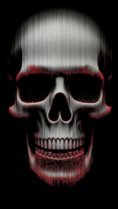 skull,lines,glitch,dark,art
