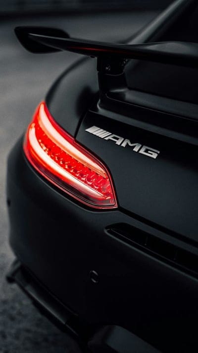 Mercedes-AMG, amg, black, car, gt, luxury, mercedes-benz, rear view, supercar, vehicle, mobile wallpaper, android wallpaper, iPhone wallpaper, phone wallpaper