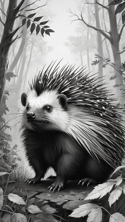 Animal,Tattoo,Tattoo Wallpaper,Wallpaper,AI Art,Ai Wallpaper,Desktop Wallpaper,Artwork,Black,White,Black and White,Aesthetic,Spikes