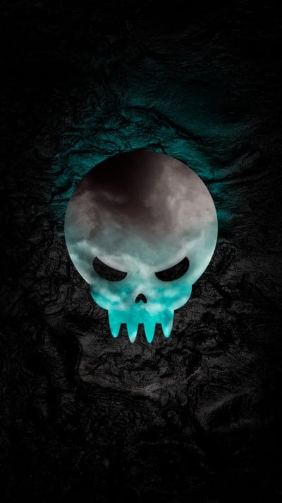 Scary Skull,black,blue,bones,cool,dark horror,pirates, spooky