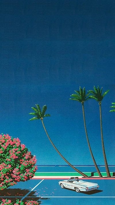 8Bit Car, 8bit, retro, beach, landscape, mobile wallpaper, android wallpaper, iPhone wallpaper, phone wallpaper